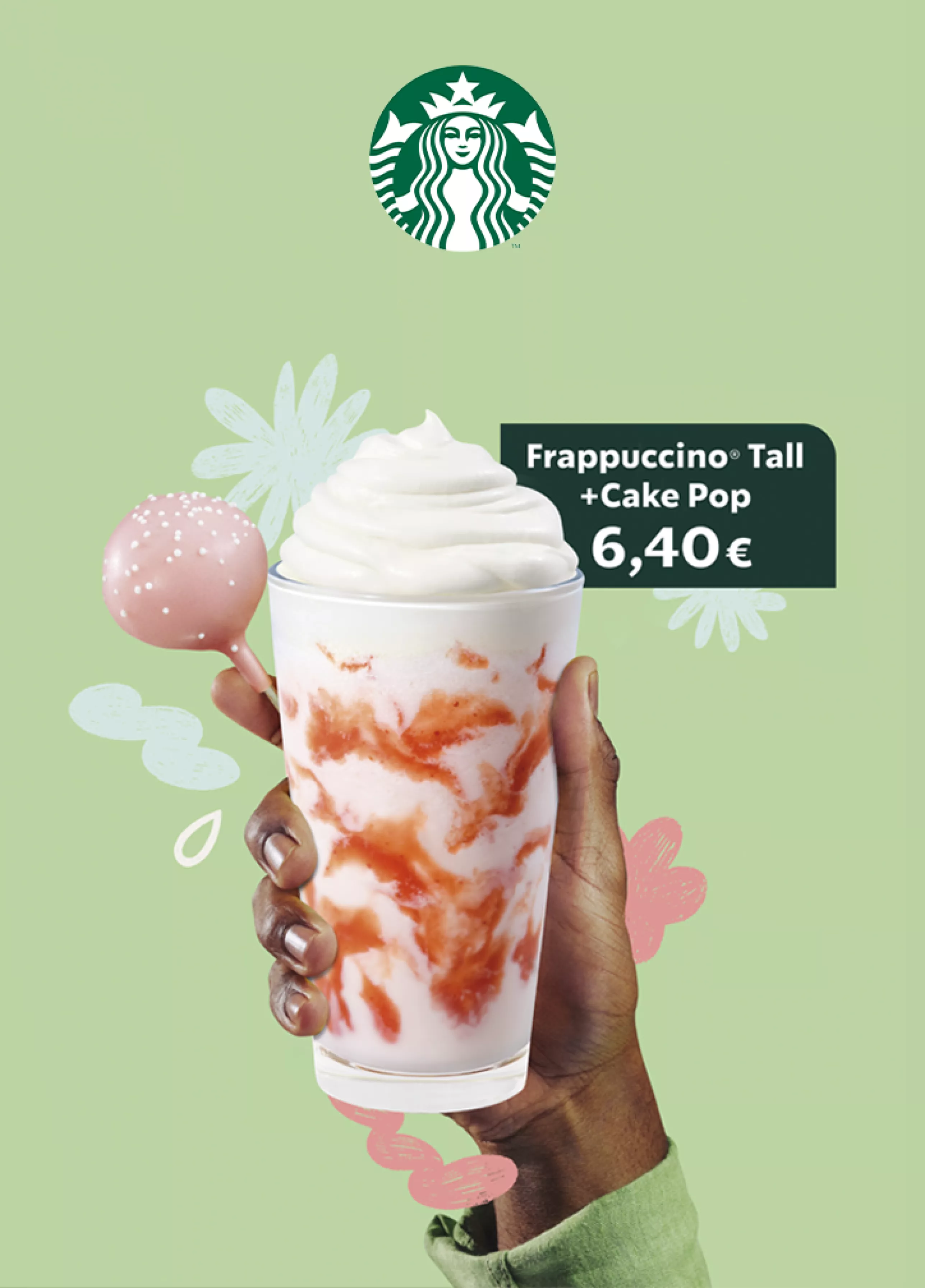 Promocion Frappuccino Tall + Cake Pop 6,40€